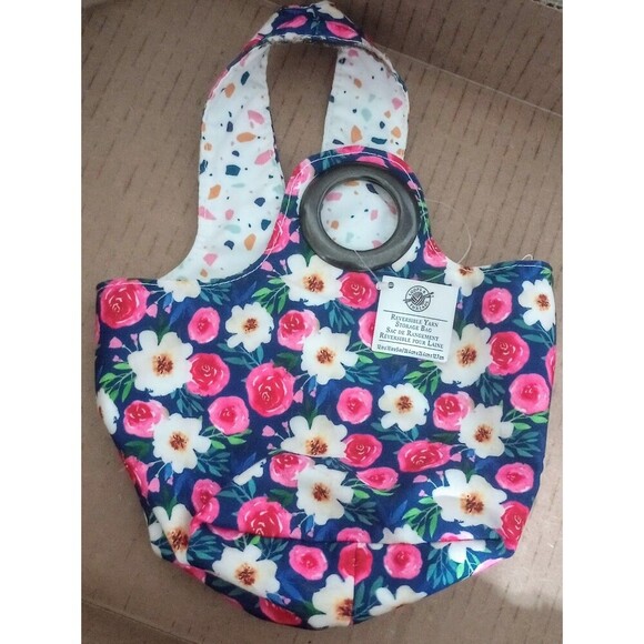 Loops & Threads Other - Reversible Yarn Storage Bag Tote Knitting Crocheting Floral New